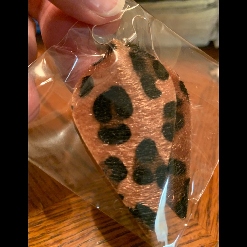 Fun shape animal print earrings
